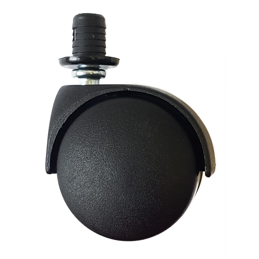67-58-50 Ø8 mm csapos műanyag hüvelyes bútorgörgő Ø50 mm, kemény termék fő termékképe