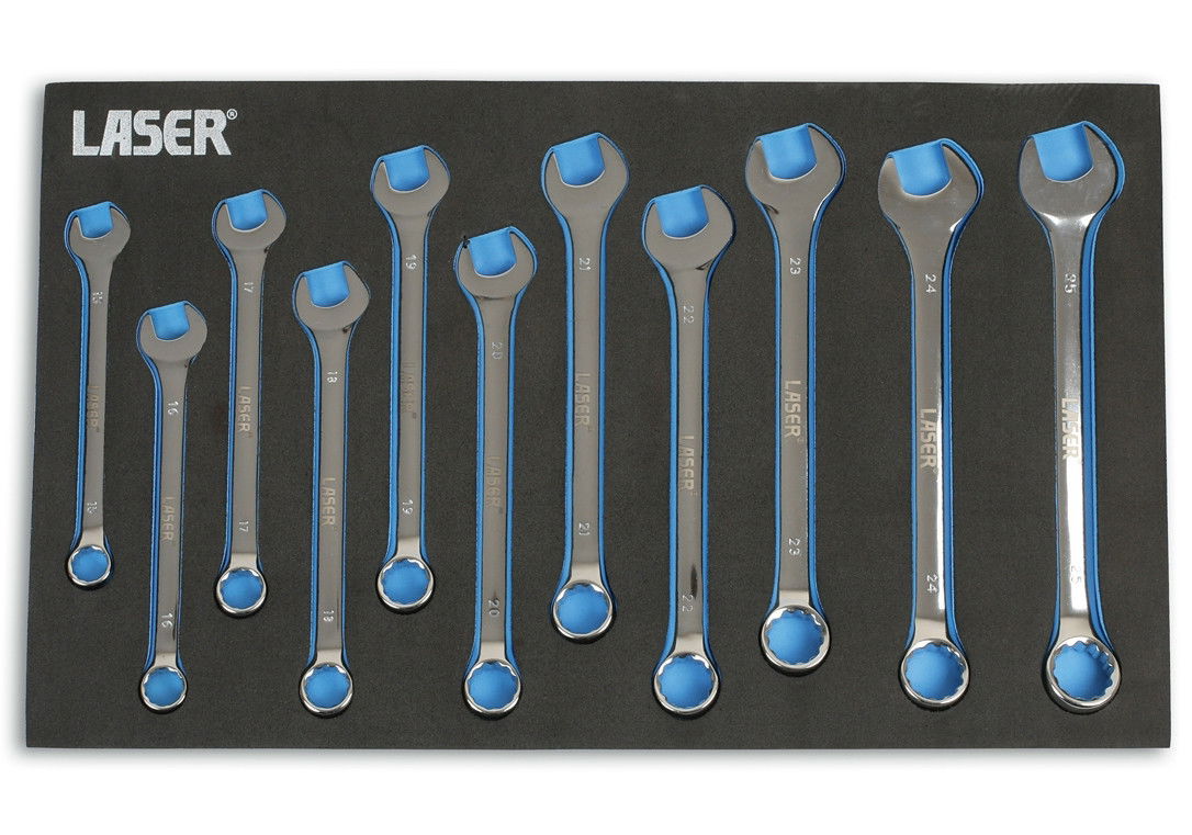 Laser Tools LAS-6493 EVA tálcás csillag-villáskulcs készlet, metrikus, 11 részes termék fő termékképe
