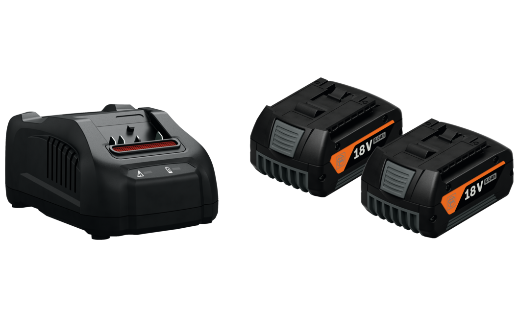Fein GAL 1880 CV AS gyorstöltő Li-ion akkukhoz + 2 db GBA Li-ion akkumulátor, 18 V, 5.0 Ah, AS termék fő termékképe