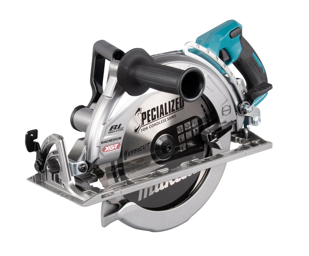 Makita RS002GZ akkumulátoros hátsó markolatos körfűrész (akku és töltő nélkül) termék fő termékképe