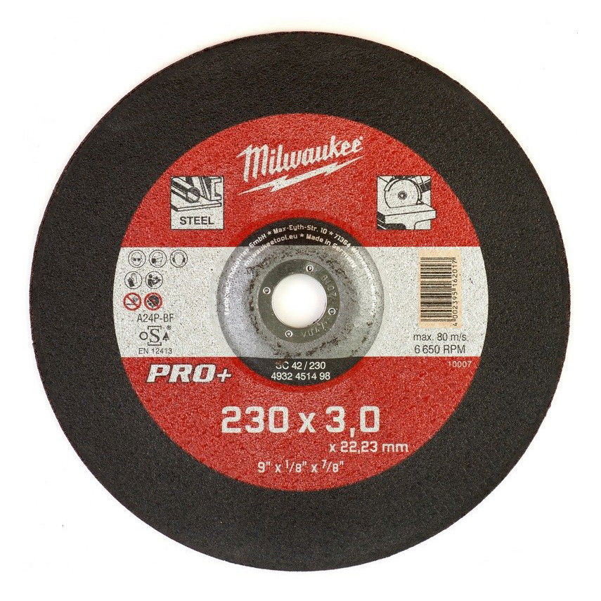 Milwaukee SC 42/230 PRO+ fémvágó tárcsa, hajlított, 230x3.0 mm termék fő termékképe
