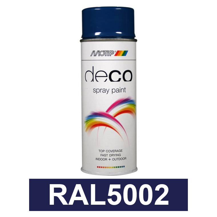 Motip DECO szintetikus festék spray, RAL5002, 400 ml termék fő termékképe