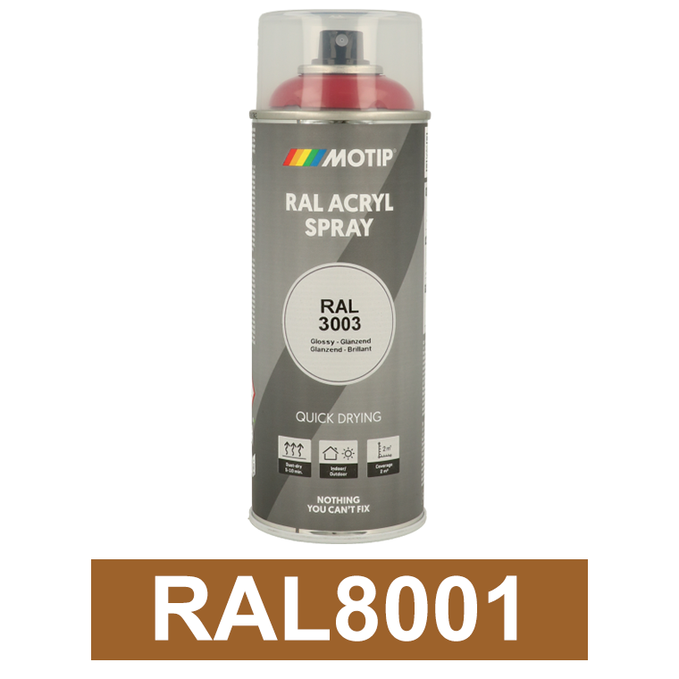Motip Ipari festék spray, RAL8001, 400 ml termék fő termékképe