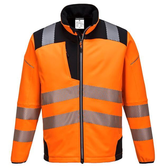 Portwest T402 - PW3 Hi-Vis softshell kabát, narancs/fekete termék fő termékképe