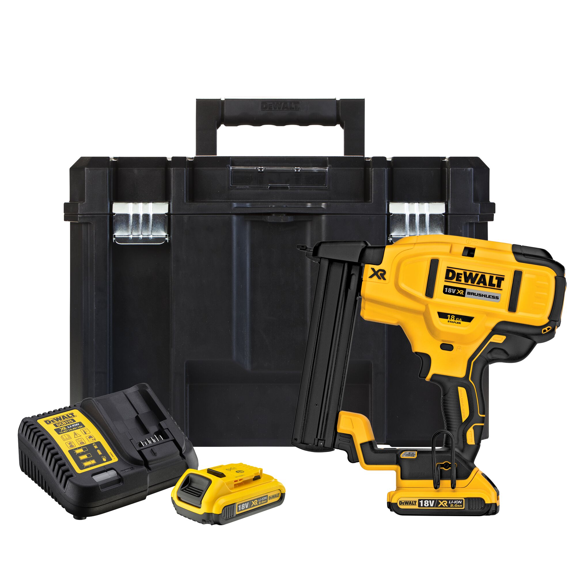 Dewalt DCN681D2 szénkefe nélküli akkus kapcsozó (2 x 2.0 Ah Li-ion akkuval, TSTAK kofferben) termék fő termékképe