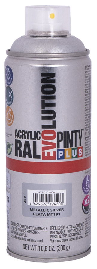 Pinty Plus EVOLUTION metál akril festék spray, 400 ml termék fő termékképe